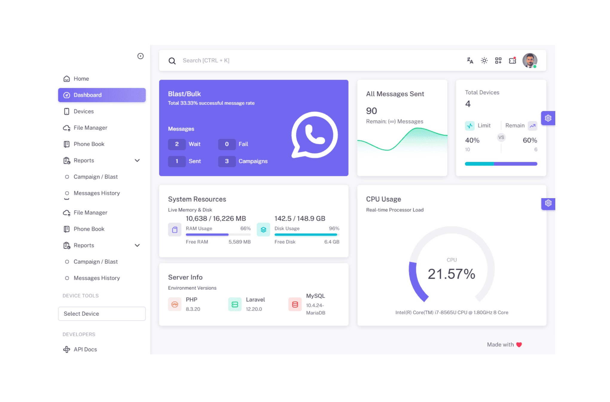 Homepage preview